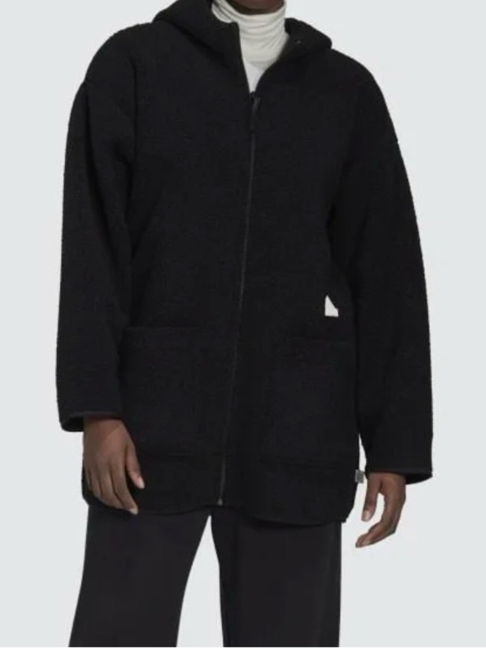 adidas Black Hooded Zip-Up Jacket